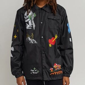 Black Grafitti Stadium Jacket- Size XL